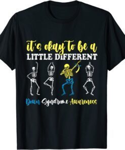 World Down Syndrome Awareness Day Dabbing Kid Skeleton T-Shirt
