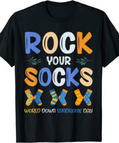 World Down Syndrome Day 21 March Rock Your Socks Awareness Tee Shirt