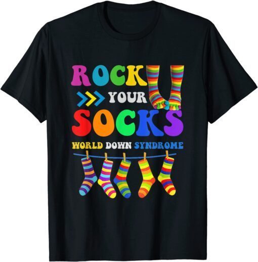 World Down Syndrome Day Awareness Rock Your Socks Tee Shirt