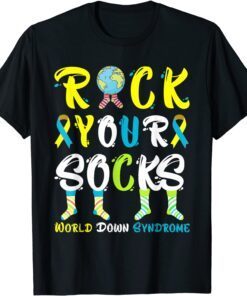 World Down Syndrome Day Rock Your Socks Awarenes Tee Shirt