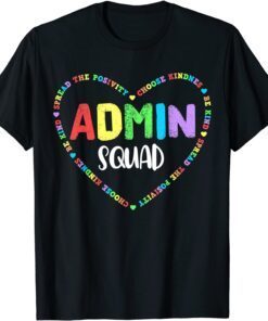 Admin Squad School Assistant Principal Crew Administrator Tee Shirt