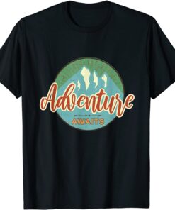 Adventure Awaits Vintage Great Adventure Hiking Camping Tee Shirt