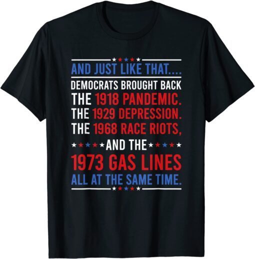 And Just Like That Democrats Brought Back The 1918 Pandemic Tee Shirt