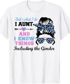 Auntie Keeper of the Gender Reveal Party Ideas Distressed Tee Shirt