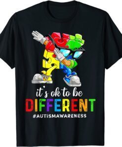 Autism Awareness Acceptance Women Kid Its Ok To Be Different Tee Shirt