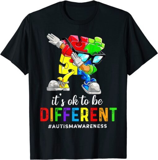 Autism Awareness Acceptance Women Kid Its Ok To Be Different Tee Shirt