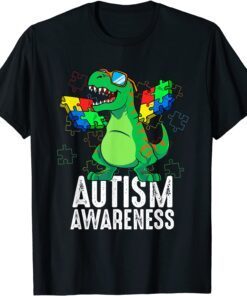 Autism Awareness T Rex Dino Autistic Toddler ASD Dino Autism Tee Shirt