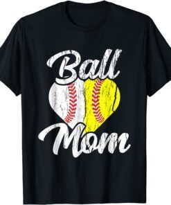 Ball Mom Baseball Softball Mama Team Sports Tee Shirt