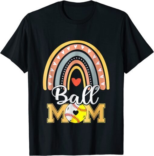 Ball Mom Tee Leopard Mother's Day 2022 Tee Shirt