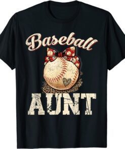 Baseball Aunt Messy Bun Player Aunt Mother's Day Classic Shirt