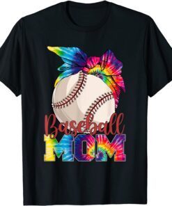 Baseball Mom Tie Dye Happy Mother's Day 2022 Tee Shirt