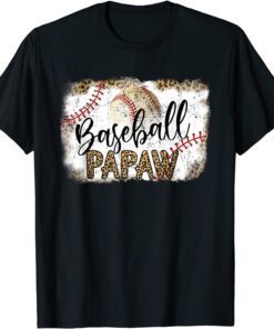 Baseball Papaw Leopard Father's Day 2022 T-Shirt