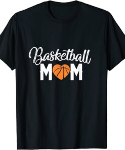 Basketball Mom Cute Heart Mothers Tee Shirt