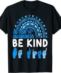 Be Kind Autism Awareness Rainbow Trendy Tee Shirt