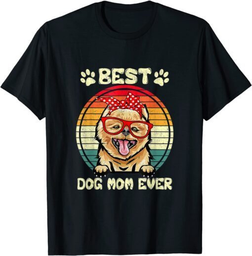 Best Pomeranian Mom Ever Dog Mama Mother's Day Tee Shirt