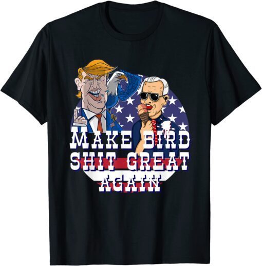 Biden Bird Poop Trump Eagle Bird Shit Biden Republican Tee Shirt