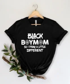 Black Boy Mom, So I Pray A Little Different Tee Shirt