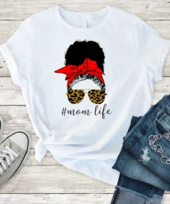 Black Mom Mom Life Mother's Day Tee Shirt