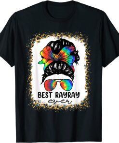 Bleach Best RayRay Ever Tie Dye Messy Bun Hair Mother's Day Tee Shirt