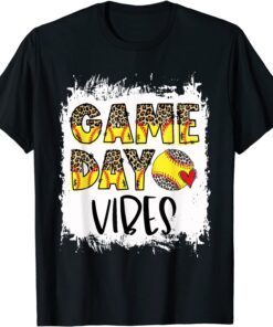 Bleached Softball Game Day Vibes Softball Season Outfit Tee Shirt