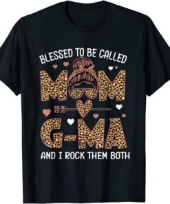 Blessed To Be Called Mom And G-Ma Grandma Leopard Mother Day Tee Shirt