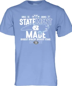 Blue 84 Carolina Blue North Carolina Tar Heels 2022 NCAA Tee Shirt