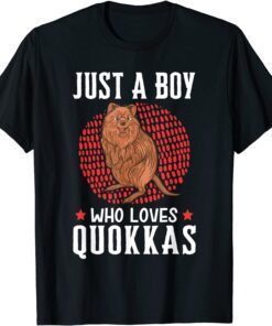 Boy who loves Quokkas short-tailed scrub Wallaby Quokka Tee Shirt