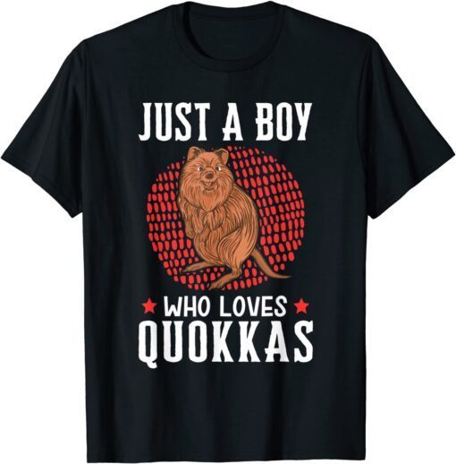 Boy who loves Quokkas short-tailed scrub Wallaby Quokka Tee Shirt