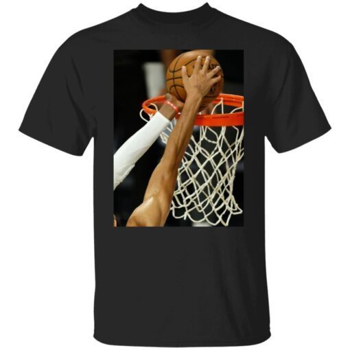 Brendan Tobin Bam Adebayo Iconic Block On Jayson Tatum Basketball Tee Shirt