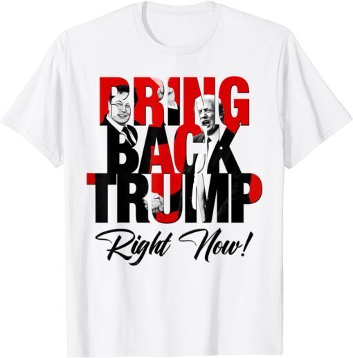 Bring Back Trump Right Now Trump Musk Tee Shirt