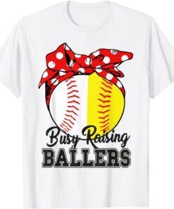 Busy Raising Ballers Softball Baseball Tee Baseball Mom Tee Shirt