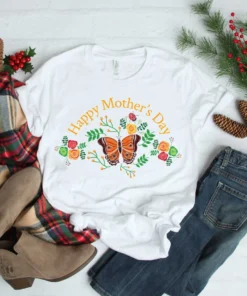 Butterfly Happy Mothers Day Tee Shirt