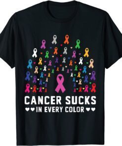 Cancer Sucks In Every Color Fighter T-Shirt