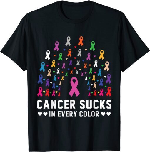 Cancer Sucks In Every Color Fighter T-Shirt