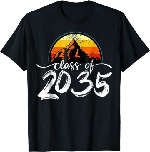 Class Of 2035 Kindergarten Pre K Grow With Me Graduation Tee T-Shirt