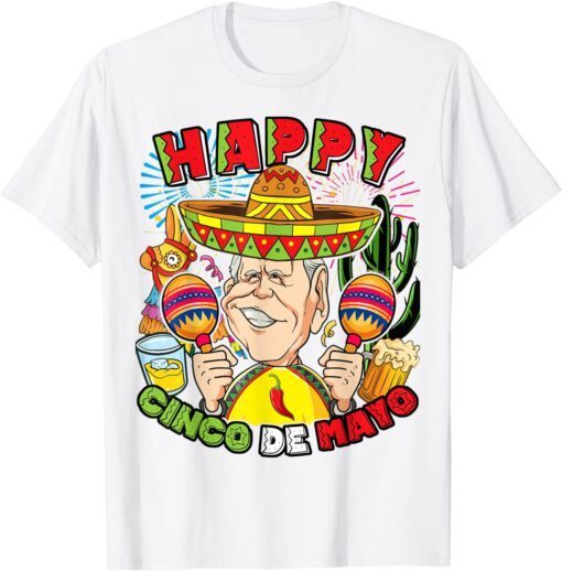 Confused Joe Biden Cinco De Mayo Pinata Fiesta Tee Shirt