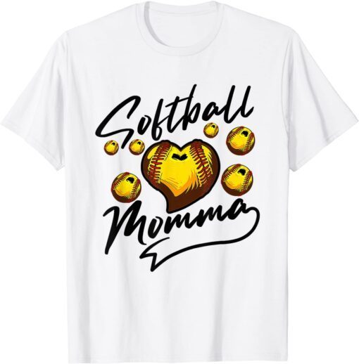 Cool Softball Momma Tee Shirt