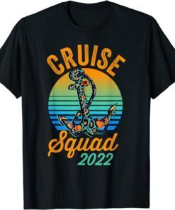 Cruise Squad 2022 Cowhide Leopard Anchor Cruising Fans Tee Shirt