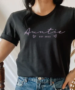 Customized Auntie Est 2022 Mother's Day Tee Shirt