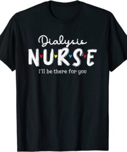 Dialysis Nurse Plaid Red Love Heart Stethoscope RN Nurse Mom Tee Shirt