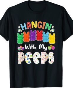 Easter Pop It Bunnies Hanging With My Peeps Easter Day 2022 Tee Shirt