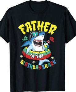 Father of the Birthday Shark Matching Family Tee Shirt