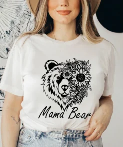 Floral Mama Bear Mother's Day Tee Shirt