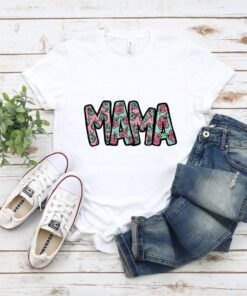 Flowers Mama Best Mom Mothers Day Tee Shirt