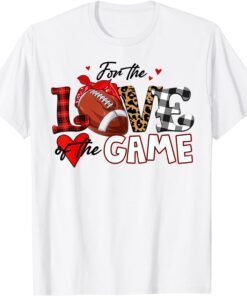 For the love of the game Football Leopard Game Day Mom Life T-Shirt