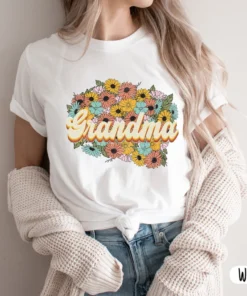 Grandma Floral Mothers day Tee Shirt