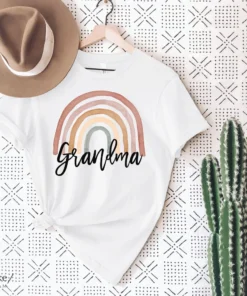 Grandma with cute rainbow print Nana rainbow Tee Shirt