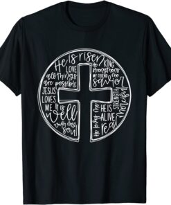 He Is Risen Easter Jesus Christian Cross Jesus Christian T-Shirt