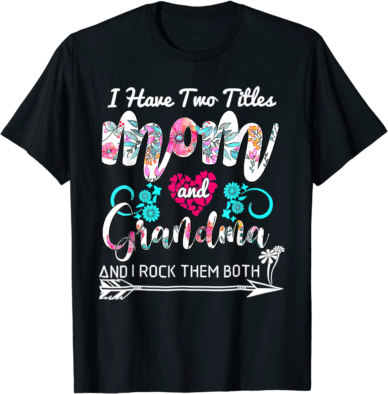 I Have Two Titles Mom And Grandma Floral Mothers Day 2022 Tee Shirt I Have Two Titles Mom And Grandma Floral Mothers Day 2022 Tee Shirt
