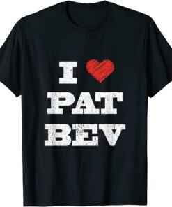 I Love Pat Bev Vintage Retro Heart I Love Pat Bev Tee Shirt